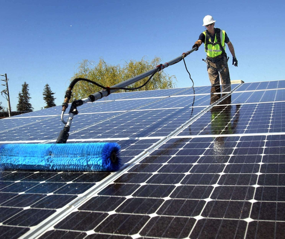 Solar panel cleaning